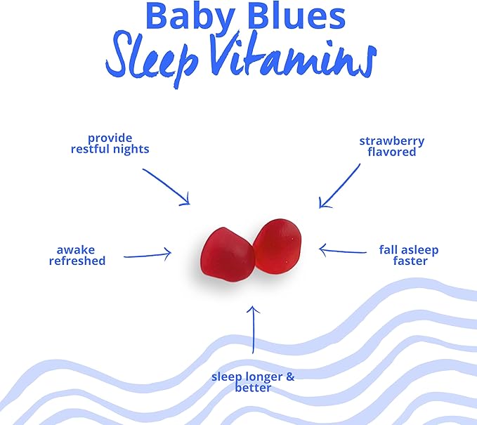 Baby Blues: Sleep Vitamins for Moms - 5mg Melatonin Strawberry Flavored Gummies