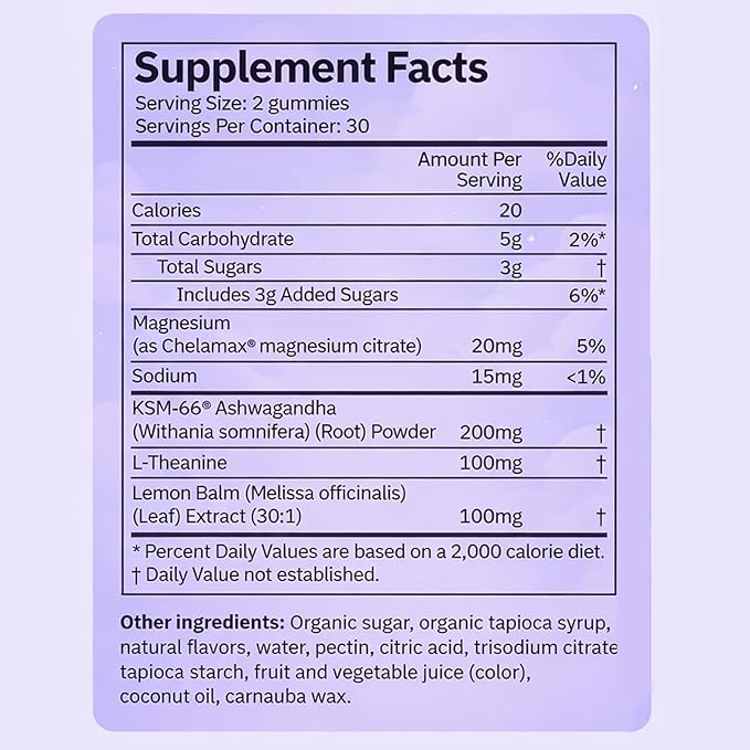 IRMI Calming Gummies with Ashwagandha Magnesium L-Theanine &amp Lemon Balm 60 Gummies