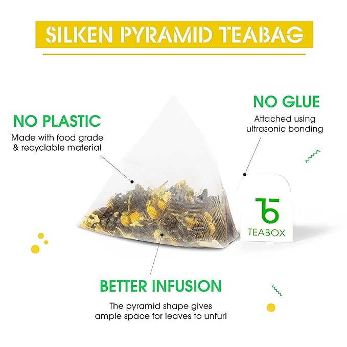 Teabox Premium Darjeeling Green Tea With Chamomile Flowers | 100% Whole Leaf &amp 0% Bitterness | Green Tea From The Himalayas | 100 Tea Bags (Low Caffeine)
