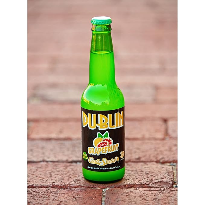 Dublin Bottling Works Craft Soda Pure Cane Sugar Made in Texas – Assorted 12-Pack – Premium Small-Batch Soda Gluten-Free Retro Artisanal Beverages (12 Pack Grapefruit)