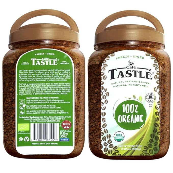 Cafe Tastlé 100% Organic Instant Coffee 17.85 Ounce