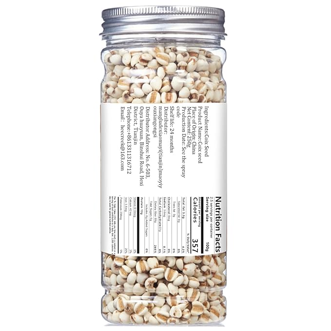 Job's Tears Coix Seed Jobs Tears Seeds Pearl Barley Coix Rice No addition No Sugar薏米 薏仁米 薏仁 薏苡仁18oz/500g