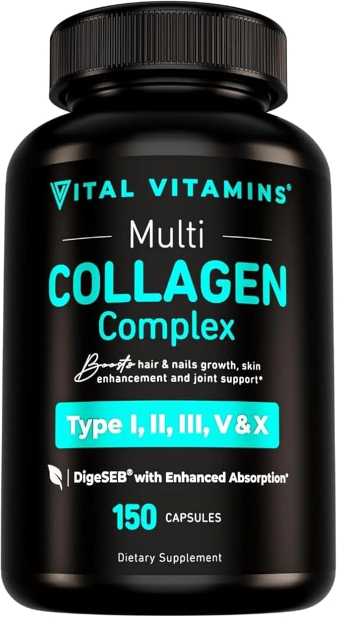 Vital Vitamins Multi-Collagen 150 ct + Hyaluronic Acid Capsules 60 ct