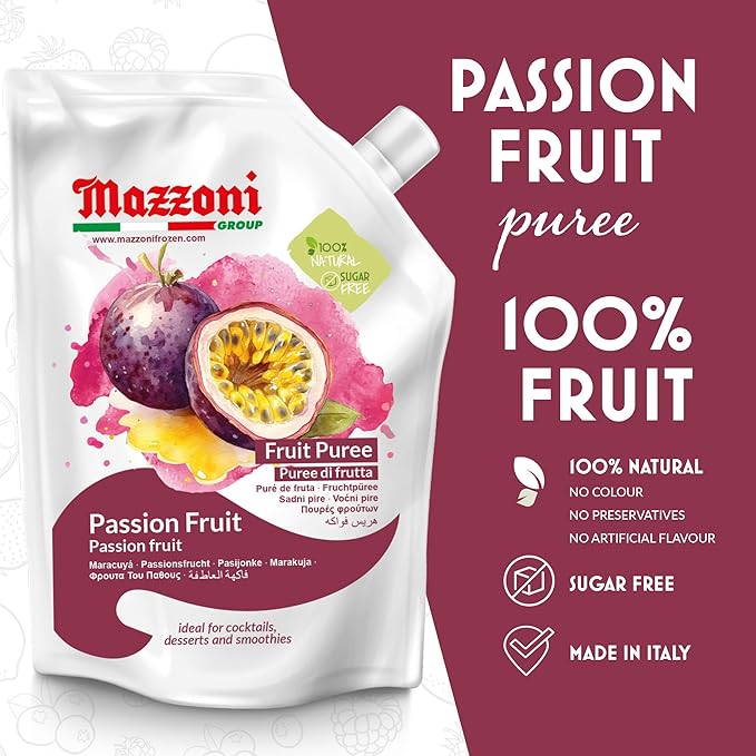 Mazzoni - Lime Juice &amp Passion Fruits Puree - 100% Natural