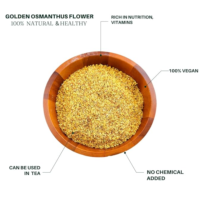 Royal Seafood USA Premium dried Golden Osmanthus flower traditional health herbs driedflower tea 4oz 九龍堂 金桂花 金桂花茶