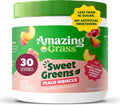 Amazing Grass Sweet Greens and Superfoods Powder for Digestive Health Greens Powder Digestive Enzymes Probiotics Spirulina Chlorella Peach Hibiscus 30 Servings