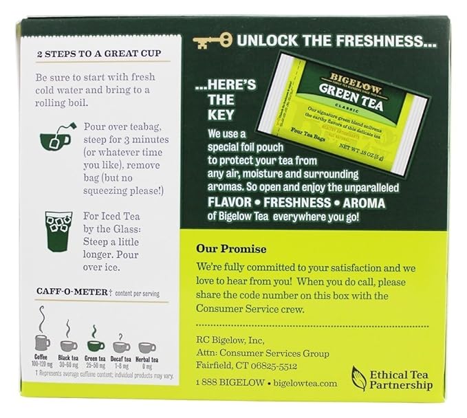 Bigelow Classic Green Tea 1.82 Ounce (Pack of 6) Case of Unopened