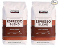 (Pack of 2) Kirkland Signature Dark Roast ESPRESSO BLEND Coffee Roasted By Starbucks 32 Oz. Bag