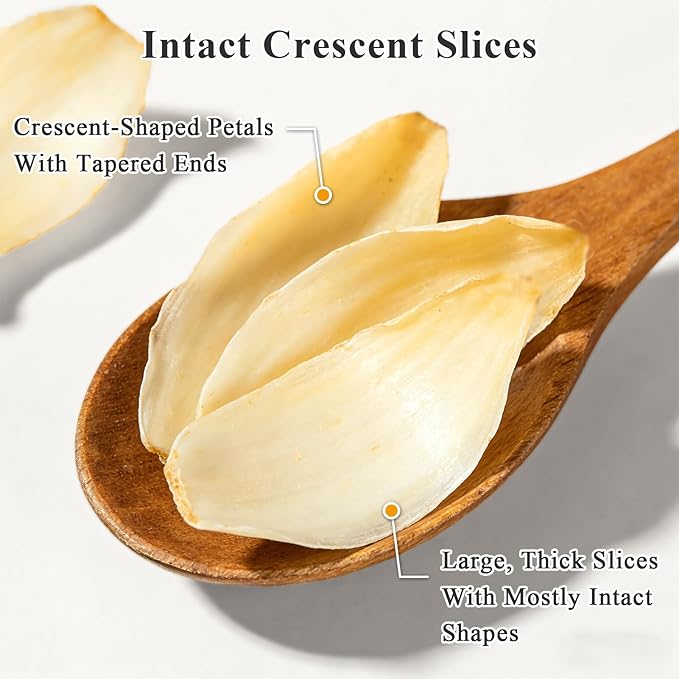 Dried Lily Bulb (Bai He) 7.05oz / 200g (100g × 2 Jars) – Sulfur-Free Chinese Lily Bulbs for Soup Congee Herbal Tea &amp Oatmeal 百合 无硫百合干 龙牙百合
