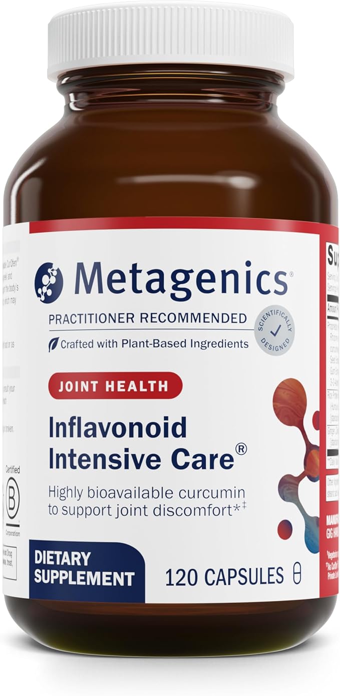 Metagenics Inflavonoid Intensive Care - Curcumin Boswellia Ginger &amp Fenugreek - Supports Joint Comfort Immune Health &amp Normal Inflammatory Response - Non-GMO Gluten-Free Vegetarian - 120