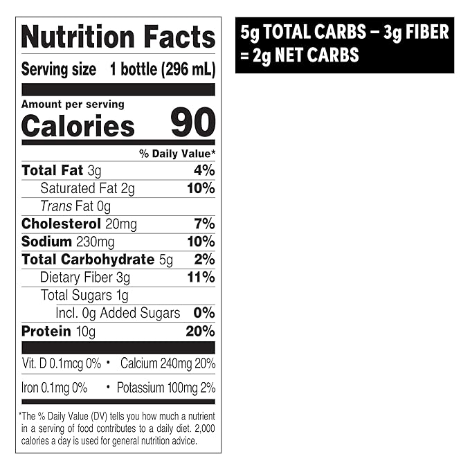 Quest Nutrition Iced Coffee Vanilla Latte 1g of Sugar 10g of Protein 90 calories 200mg of caffeine 12 Count