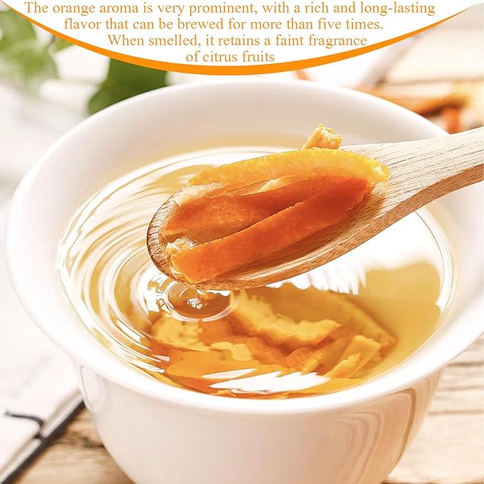Lingyunxi Dried Orange Peel Tea Dried Tangerine Peel for Tea Aged Mandarin Peel Citrus Chen Pi Si for Cooking 橘皮 陈皮 橘皮丝 陳皮丝