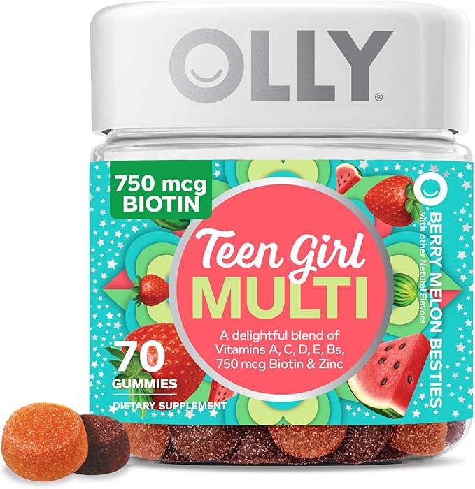 OLLY Muscle Recovery Sleep Gummies 40 Count and Teen Girl Multi Gummy Vitamins 70 Count