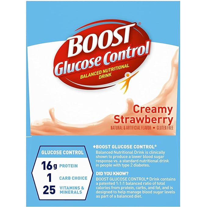 Boost Nutritional Drink Variety Pack 1 Pack Vanilla &amp 1 Pack Strawberry 6-8 fl oz Bottles/Pack (2 CT Variety Pack)