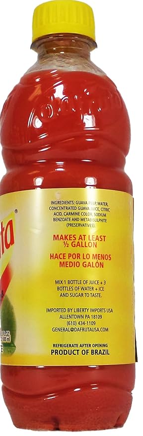 Dafruta Guava Liquid Concentrate- 16.9 FL.OZ 500ml 6 Pack