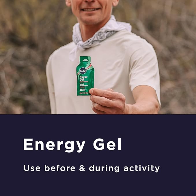GU Energy Original Sports Nutrition Energy Gel Jet Blackberry 24 Count Box (123044)