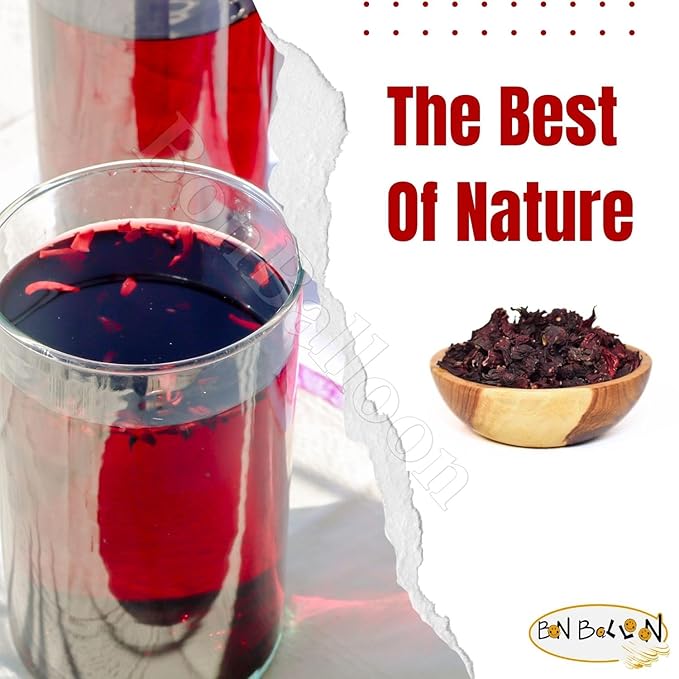 Natural Hibiscus Flower Tea Pure Dried Egyptian Herbal Egypt Hibiscus Tea (17.64 oz / 500 gm)