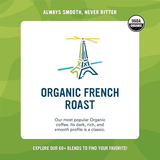 Cameron's Coffee Roasted Whole Bean Coffee Organic French Roast 4 Pound