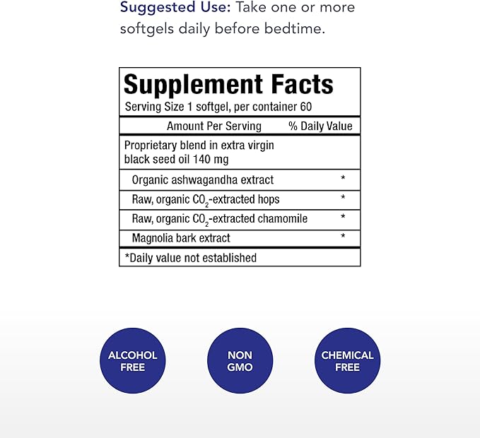 Physician's Strength Restful Sleep - 60 Softgels - Natural Support - 100% Herbal Compound - Melatonin Free - Non-GMO &amp Soy Free - 60 Servings
