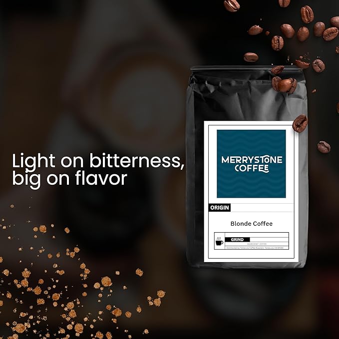 Merrystone Blonde Light Roast Blend Roasted to Order Gourmet Coffee 1 Lb Standard Grind