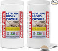 Yerba Prima Psyllium Husks Powder - 24 oz (Pack of 2) - Unflavored - Fine Ground - Natural Fiber Supplement with Soluble &amp Insoluble Fiber