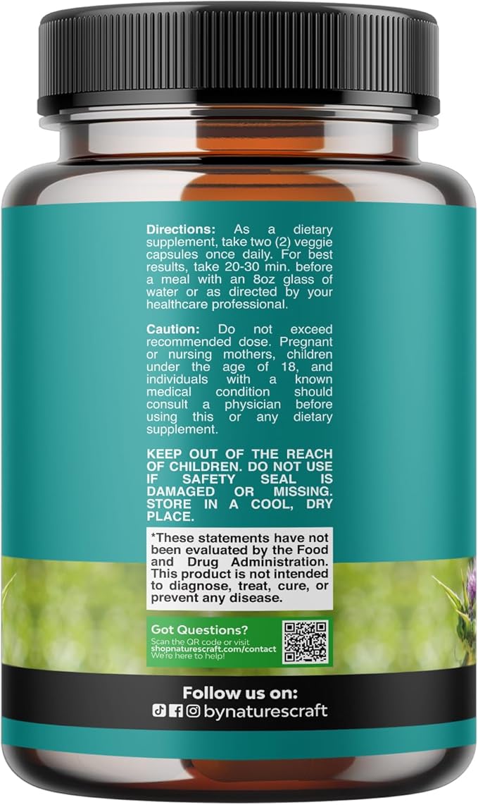 Liver Cleanse Detox &amp Repair - Milk Thistle Supplement for Digestion &amp Immune Health - Ginger Root Choline &amp Dandelion Root - Herbal Liver Support with Silymarin Beetroot &amp Artichoke