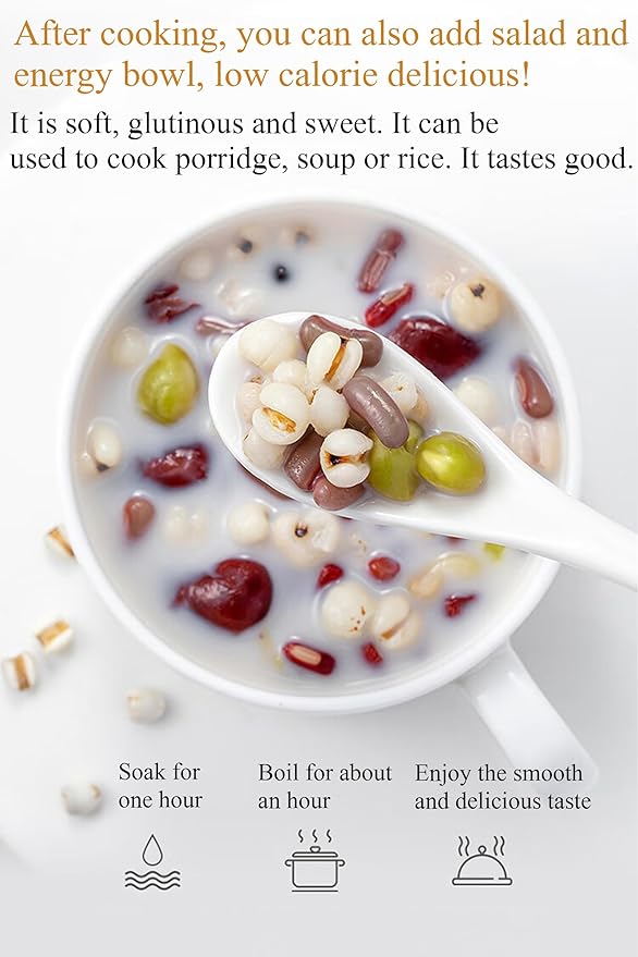 Job'S Tears Coix Seed Tea 10.6Oz/300G Yi Mi Dampness-Removing Tea Natural Grains for PorridgeSoup No Addition Vegetarian Friendly 薏米 薏苡仁