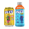 PLEZi FiZZ Strawberry Lemonade &amp Orange Mango Hydration Drink Bundle – Sparkling Juice &amp Electrolyte Beverage with Real Fruit Juice No Added Sugar Low Sugar – 12 Fl Oz + 16.9 Fl Oz (24 Pack