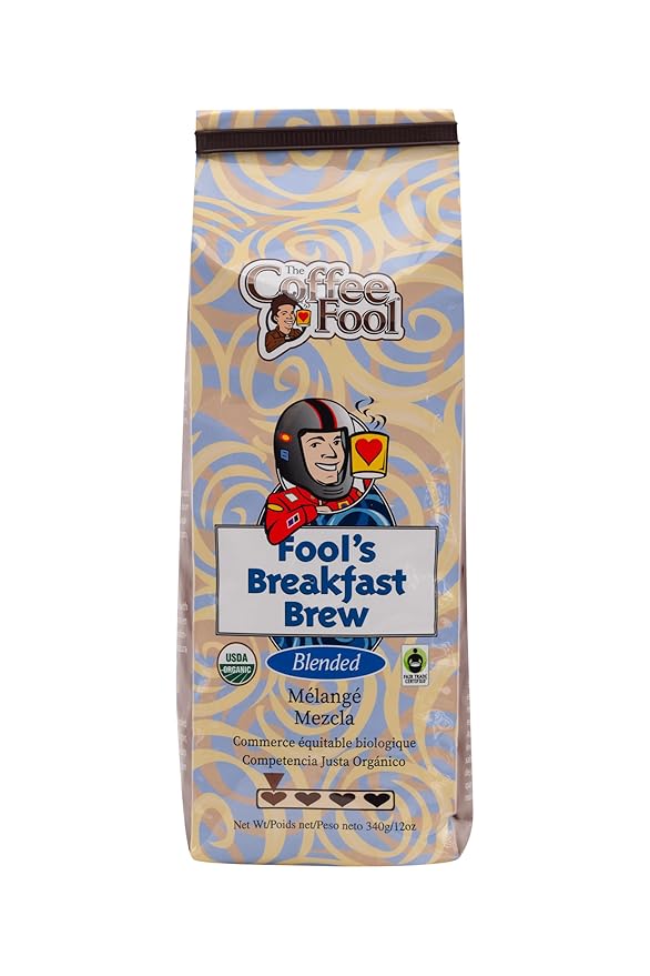 Coffee Fool's Organic Fair Trade Breakfast Brew (Very Fine Grind)
