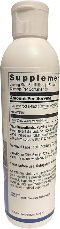 Liposomal Structured Curcumin/Resveratrol 6 fl.oz