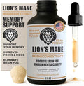 Lion's Mane Extract Mushroom Tincture - Focus Memory &amp Clarity Support - 2 oz Lion’s Mane Supplement Liquid Extract | Dual-Extracted from USA-Grown Fruiting Bodies Mushroom Drops Nootropic