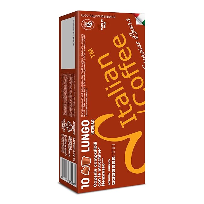 Italian Coffee for Espresso Lovers capsules compatible with Nespresso Original Line machines (Lungo Regular 400 Count (Pack of 1))