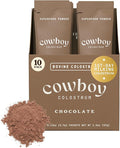 Cowboy - The Exclusive 1st Milking Whole Grass Fed Colostrum Supplement for Full Body Health - Bovine Colostrum Powder Packed w/Bioactive Nutrients (10 Travel Packs - Chocolate)