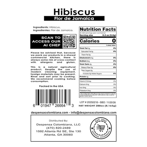 18 lbs Hibiscus Flowers Despensa Colombiana - Flor de Jamaica Bag Dried Hibiscus Flowers - Ideal for Juices infusions and Flor de Jamaica teas- Despensa Colombiana