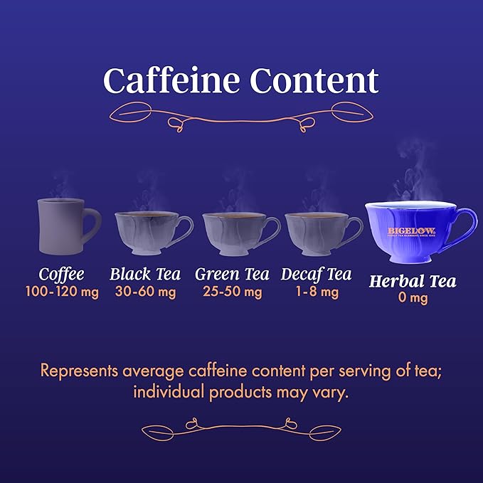 Bigelow Tea Vanilla Midnight Butterfly Pea Flower Caffeine Free (Pack of 6) 108 Total Tea Bags