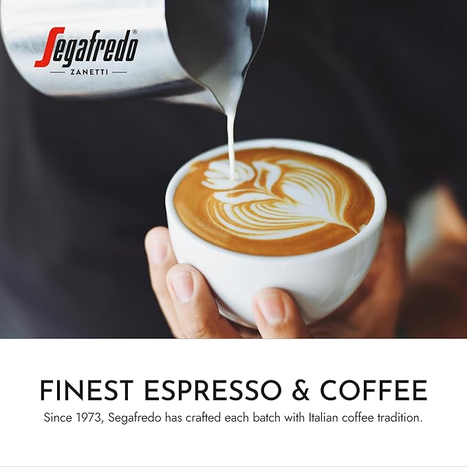 Segafredo Zanetti Ground Coffee – Made with Arabica Coffee – Light Roast Smooth with Floral Notes – Blend of Colombian and Sumatran Arabicas – Bright Medium-Bodied – Brillante 10oz Bag Pack of 6
