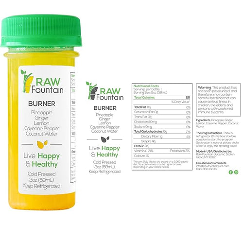 20 Immunity Shots w/Ginger Lemon Cayenne Pepper Pineapple 2fl Oz Packed w/Vitamin C Raw &amp Cold Pressed Unpasteurized Boosts Immunity All Natural No Artificial Flavor