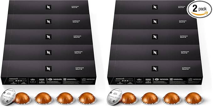 Nespresso Vertuo OrafioMedium Roast Espresso Coffee capsules50 Count (Pack of 2)