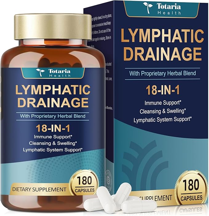 Totaria Lymph MD- Lymphatic Drainage Supplements with Echinacea Dandelion Burdock Bromelain Vitamin C Zinc Selenium Proprietary Herbal Blend 180 Counts