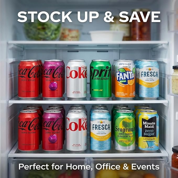 Zero Sugar &amp Diet Soda Variety Pack 18PK – 9 Flavor Mix Including Coca-Cola Zero Diet Coke Sprite Zero Fanta Orange Zero Fresca &amp More – 12 oz Cans Beverage Sampler for Parties Office Ho