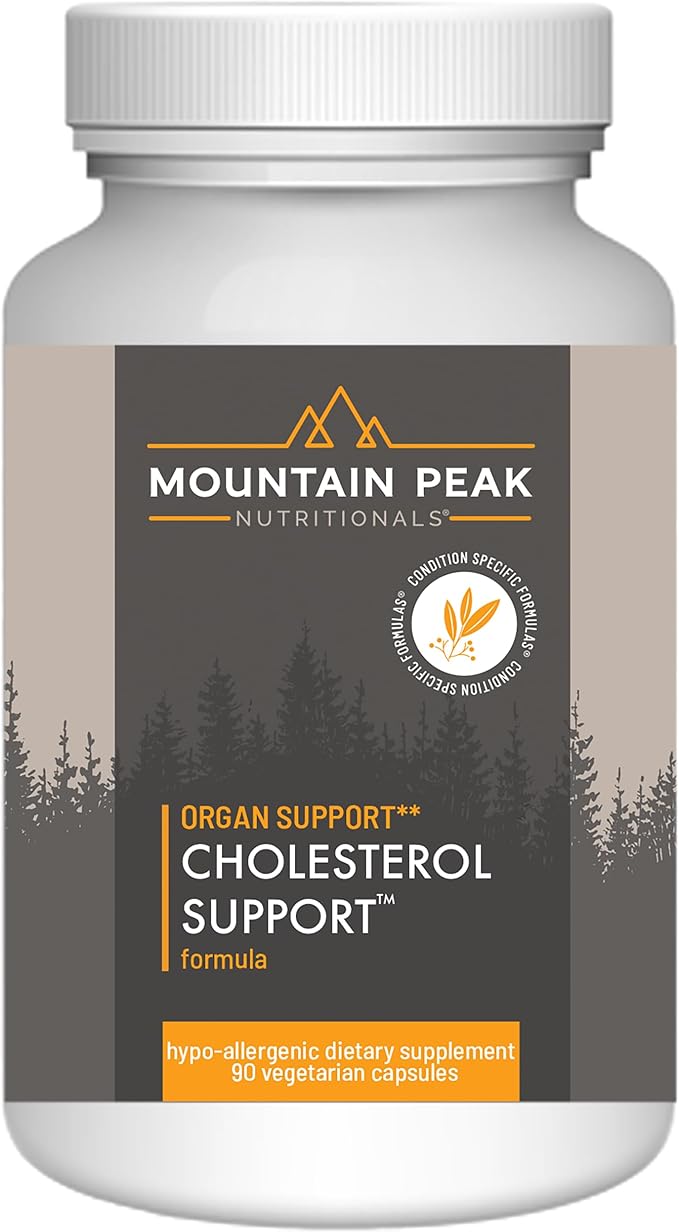 Mountain Peak Nutritionals Cholesterol Support Supplement - with Artichoke Extract CoQ10 &amp Red Yeast Rice - Plant-Based Formula Supports Heart Health &amp Healthy Lipid Levels (90 Vegetarian Ca