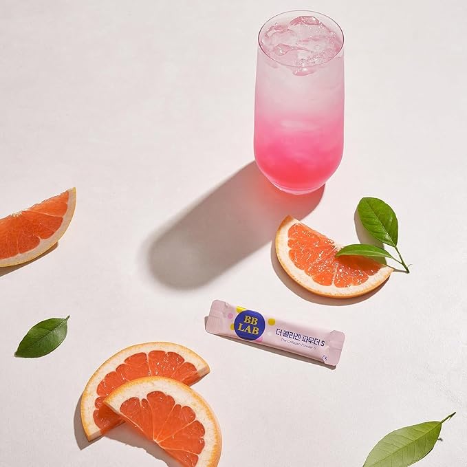 BB LAB Collagen Powder S Plus Halal Low Molecular Korean Collagen Powder Stick Supplement Marine Fish Collagen Peptides Vitamin C Glycine Fast Absorption Grapefruit Flavor