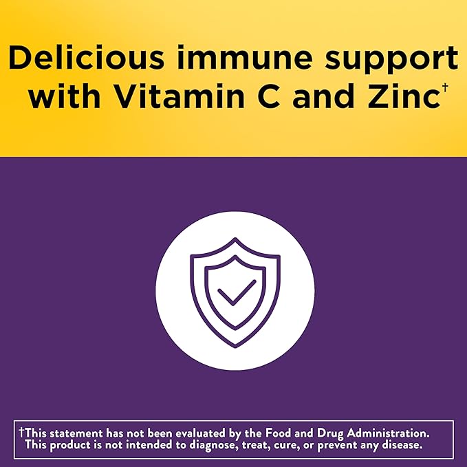 Nature Made Elderberry Gummies with Vitamin C and Zinc Dietary Supplement for Immune Support 100 Elderberry Gummies 50-Day Supply