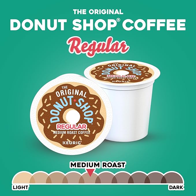 The Original Donut Shop Regular Keurig Single-Serve K-Cup Pods Medium Roast Coffee 48 Count Pack of 4