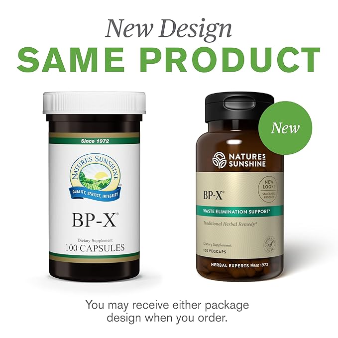 Nature's Sunshine BP-X 100 Capsules | Supports Intestinal Digestive and Hepatic Health and Assists with Liver Gallbladder and Bowel Functions