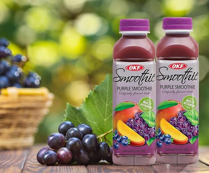 OKF Smoothie Multi Vitamin Premium New Drink 16.9 Fluid Ounce (Purple Smoothie 12 Pack)