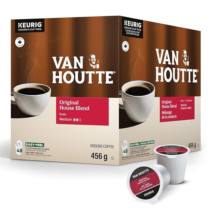 48 Pack Single Serve Van Houtte Medium Roast House Blend K-Cup Pods