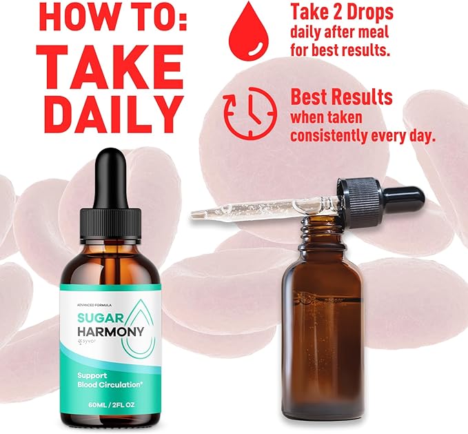 (3 Pack) Sugar Harmony Drops Official SugarHarmony Liquid Drops with All Natural Ingredients Advanced Formula Support Supplement with Maximum Strength Premium Vitamins for Women &amp Men (90 Servin