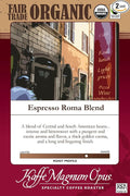 KMO Espresso Roma Blend Coffee Whole Bean Fair Trade Organic Fresh Roasted 2 Packs of 5 Pounds