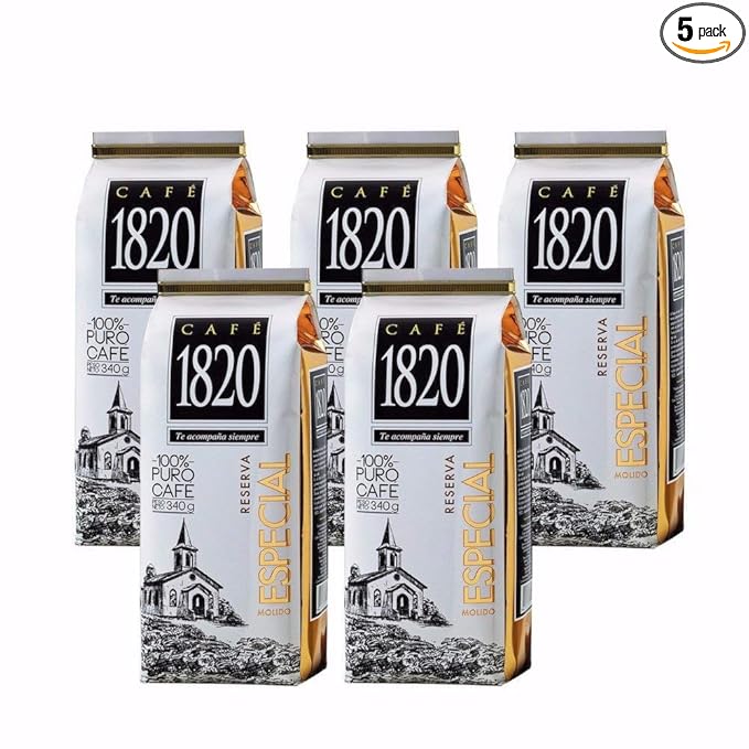 Cafe 1820 Reserva Especial - Costa Rica Gourmet Ground Premium Coffee - 12 oz (340 gr) 5 Pack